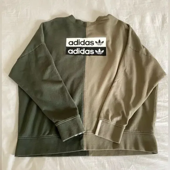 ✨Adidas✨ Women's Originals R.Y.V. Sweatshirt (Shadow Green | Legacy Green) - Picture 4 of 9